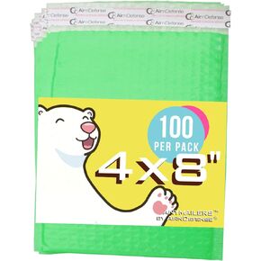 Anymailers Yellow Bubble Mailers 4x8 Inch 100 Pack Poly Padded Envelopes by AirnDefense