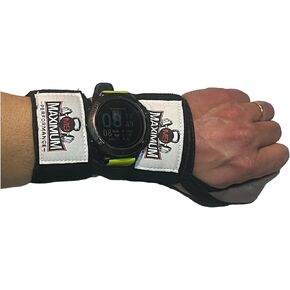 The Smart Watch Split Wrist Wraps for Men & Women - Weightlifting, Crossfit, Strength Training, Bodybuilding & Functional Fitness - Polyester, Elastic with Thumb Loop