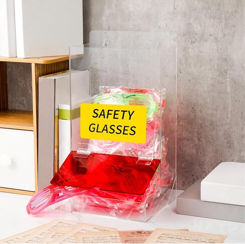 Spiareal 2 جهاز كمبيوتر شخصى نظارات السلامة موزع جدار جبل أو حامل الاكريليك حامل للنظارات الواقية نظارات السلامة حامل واضح نظارات السلامة المنظم مع غطاء ملصق المسمار لمختبر الأسنان الصناعي in Kuwait