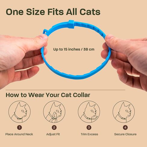 2 Pack Calming Collar for Cats - Calming Cat Collar, Cat Pheromone Collar, Cat Calming Collar for Anxiety - Efficient Relieve Reduce Stress Relief for Cats, Ideal for Meowing and Anxiety Reduction in Saudi Arabia
