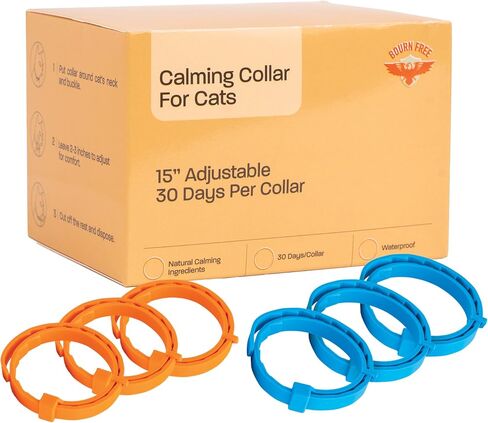 2 Pack Calming Collar for Cats - Calming Cat Collar, Cat Pheromone Collar, Cat Calming Collar for Anxiety - Efficient Relieve Reduce Stress Relief for Cats, Ideal for Meowing and Anxiety Reduction in Saudi Arabia