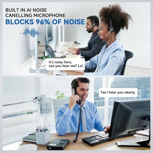 Wantek Phone Headset with Microphone,RJ9 Telephone Headset for ShoreTel Polycom Zultys Toshiba NEC Dterm Nortel Norstar Meridian Siemens ROLM Packet8 Landline Deskphones(H-682RJ1) in Saudi Arabia