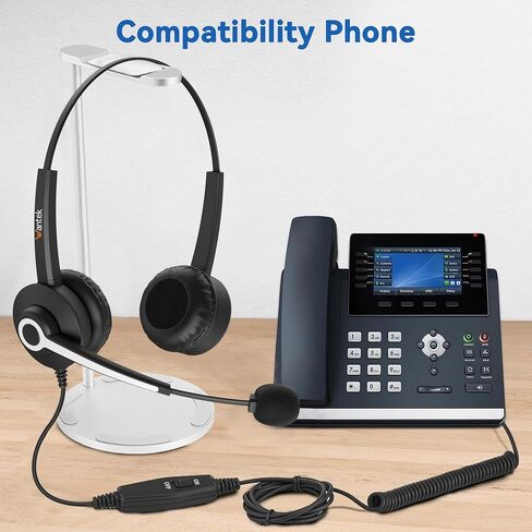 Wantek Phone Headset with Microphone,RJ9 Telephone Headset for ShoreTel Polycom Zultys Toshiba NEC Dterm Nortel Norstar Meridian Siemens ROLM Packet8 Landline Deskphones(H-682RJ1) in Saudi Arabia