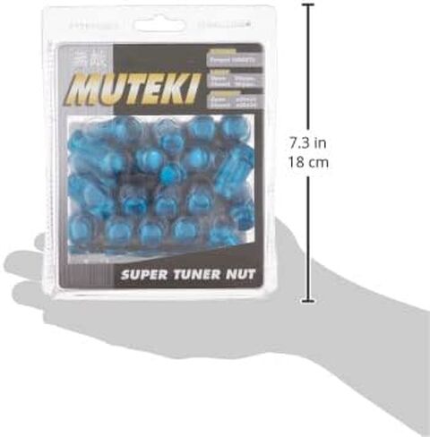 Muteki 41886C كروم 12 مم × 1.5 مم مجموعة صواميل ذات نهاية مغلقة مع مفتاح، (مجموعة من 20) in Kuwait