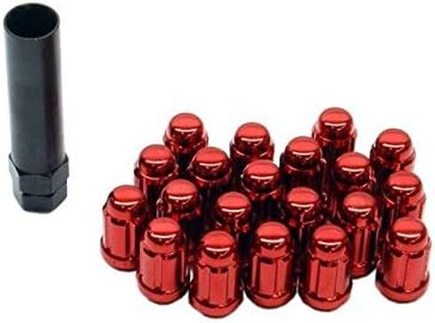 Muteki 41886C كروم 12 مم × 1.5 مم مجموعة صواميل ذات نهاية مغلقة مع مفتاح، (مجموعة من 20) in Kuwait