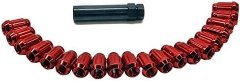 Muteki 41886C كروم 12 مم × 1.5 مم مجموعة صواميل ذات نهاية مغلقة مع مفتاح، (مجموعة من 20) in Kuwait