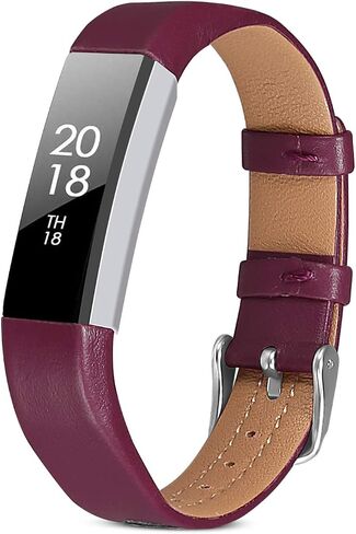 iHillon Compatible with Fitbit Alta Bands/Alta HR/Ace, Classic Soft Genuine Leather Replacement Wristbands Compatible with Fitbit Alta Bands for Women Men in Saudi Arabia