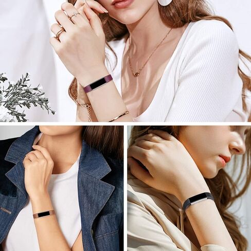 iHillon Compatible with Fitbit Alta Bands/Alta HR/Ace, Classic Soft Genuine Leather Replacement Wristbands Compatible with Fitbit Alta Bands for Women Men in Saudi Arabia