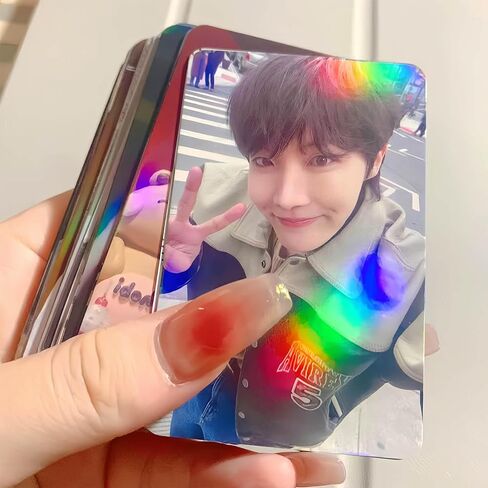 PYAJUU Jungkook Photocard 50 قطعة Jungkook بطاقة ضوئية ليزر لامعة Kpop Jungkook Lomo بطاقة هدية لمحبي ابنة Jungkook Merch in Saudi Arabia