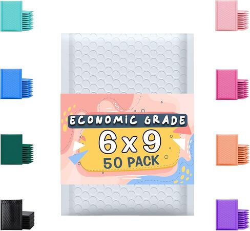 Economic Grade Poly Bubble Mailers 4x8 100 Pack White Waterproof Self Seal Adhesive Shipping Bags, Cushioning Padded Envelopes for Shipping, Mailing, Packaging Usable 4x7 in Saudi Arabia