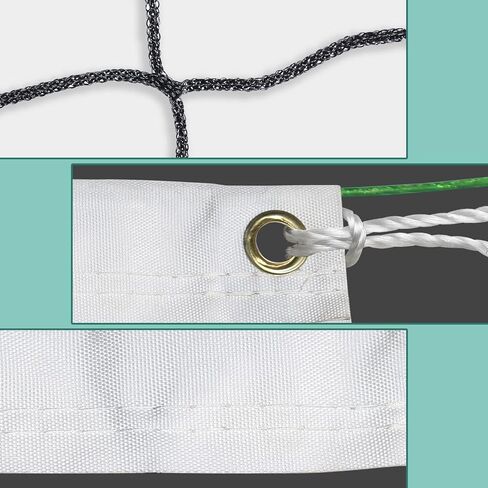 شبكة كرة طائرة احترافية في الهواء الطلق، كابل شبكي فولاذي عالي التحمل، شبكة تدريب كرة طائرة بديلة بطول 32 قدمًا × 3 أقدام لحمام السباحة، الشاطئ، ساحة المدرسة، داخلي، خارجي (بدون أعمدة) in Kuwait