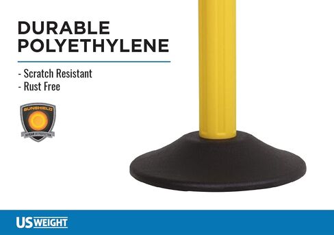 US Weight ChainBoss Yellow Stanchion with 10' of Yellow Plastic Chain - Weighted Base in Saudi Arabia