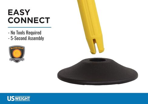 US Weight ChainBoss Yellow Stanchion with 10' of Yellow Plastic Chain - Weighted Base in Saudi Arabia