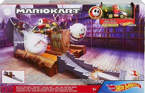 Hot Wheels Mario Kart Track Set Assortment 4 Different Tracks with Mario Kart 1:64 Scale Vehicles and Nemesis from Video Game Toy for Kids 3 Years and Older in Saudi Arabia