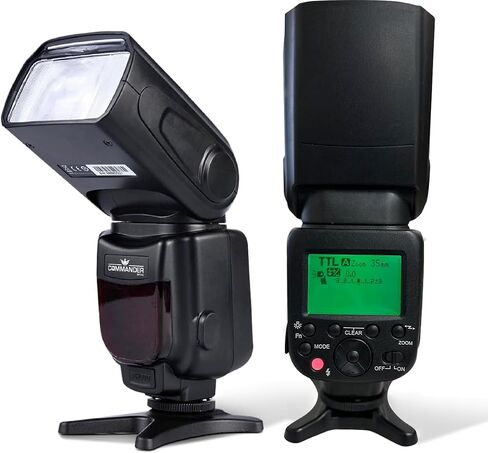 Commander Optics Electronic Flash for Sony Alpha Cameras Model A7 A7R A7S A7-II A7-III A7R-II A7R-III A7S-II A6300 A6000 Etc Fully Automatic E-TTL 1/8000s HSS 2.4G Wireless High Power in Kuwait