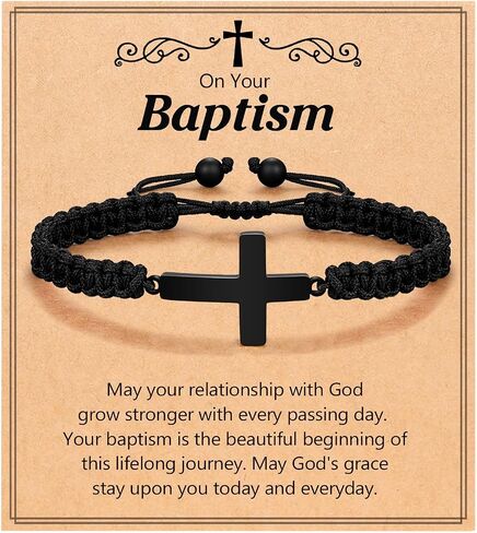 ORISPRE Cross Braided Bracelet for Men/Boys Birthday Christmas Confirmation Communion Gifts for Son Grandson Nephew in Saudi Arabia