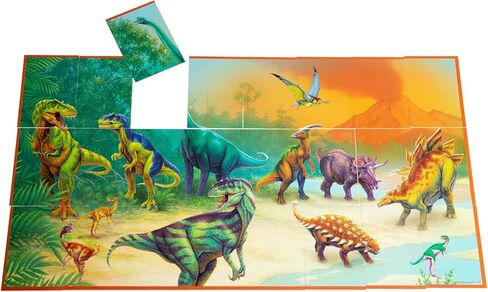 Peaceable Kingdom Floor Puzzle and Matching Game 2 in 1 Educational Activity for Kids 2 Years and Up - Dinosaur in Kuwait