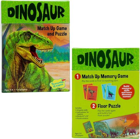 Peaceable Kingdom Floor Puzzle and Matching Game 2 in 1 Educational Activity for Kids 2 Years and Up - Dinosaur in Kuwait