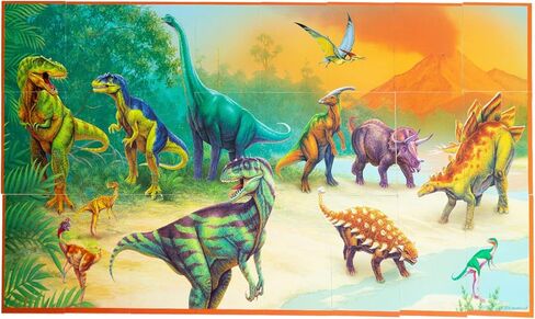 Peaceable Kingdom Floor Puzzle and Matching Game 2 in 1 Educational Activity for Kids 2 Years and Up - Dinosaur in Kuwait