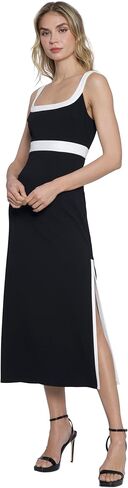 Donna Morgan Sleeveless Square Neck Midi Side Slit | Cocktail Dresses for Women in Saudi Arabia