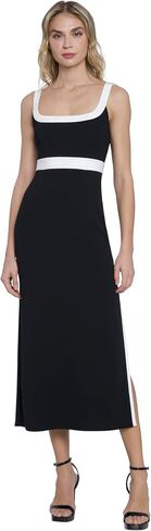 Donna Morgan Sleeveless Square Neck Midi Side Slit | Cocktail Dresses for Women in Saudi Arabia