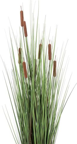 Vickerman Everyday 42" Artificial Green Straight Grass and Cattails Spray - Faux Grass Plant Decor - Home Or Office Indoor Greenery Accent - Maintenance Free - 4 Pack in Saudi Arabia
