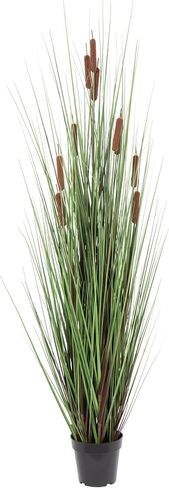 Vickerman Everyday 42" Artificial Green Straight Grass and Cattails Spray - Faux Grass Plant Decor - Home Or Office Indoor Greenery Accent - Maintenance Free - 4 Pack in Saudi Arabia
