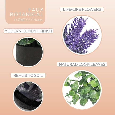 Artificial Plants Natural Green 3-Pack 8.5 Tall - Zero Maintenance, Real Touch Faux Plants in Durable Paper Pulp Pots for Home, Office, Outdoor Décor - Versatile Style in Saudi Arabia