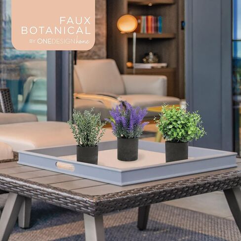 Artificial Plants Natural Green 3-Pack 8.5 Tall - Zero Maintenance, Real Touch Faux Plants in Durable Paper Pulp Pots for Home, Office, Outdoor Décor - Versatile Style in Saudi Arabia