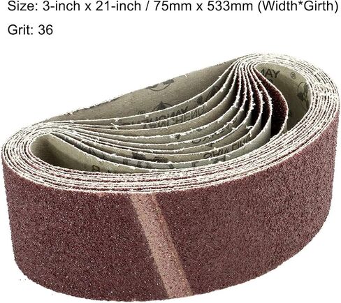 BOXONLY 3 x 21 Inch Aluminum Oxide Sanding Belt for Belt Sander 600 Grit 6pcs in Saudi Arabia