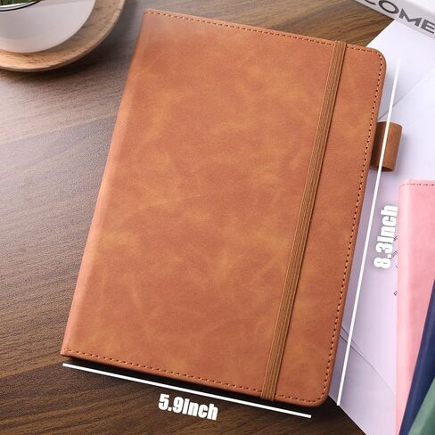 Navy Blue Lined Journal Notebook, A5 Handcover Leather Notebook for Writing and Journaling(100 Pages Thick Paper) in Saudi Arabia