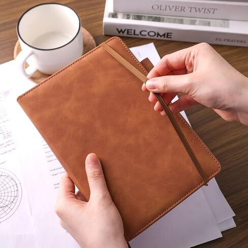 Navy Blue Lined Journal Notebook, A5 Handcover Leather Notebook for Writing and Journaling(100 Pages Thick Paper) in Saudi Arabia