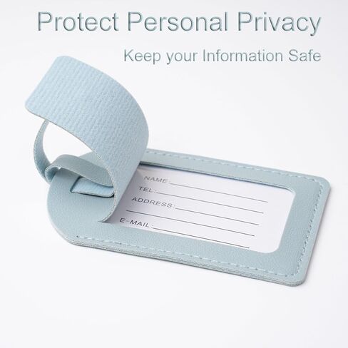 LAGEBONA Luggage Tags for Suitcases,Suitcase Tags,Bag Tags,Travel Tags,Personalized Luggage Tags,Luggage Markers for Easy Identification,Leather Luggage Tag,Baggage Tag for Air Travel in Kuwait