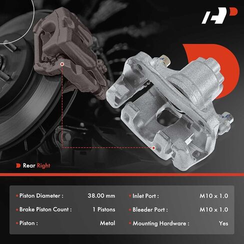 A-Premium Disc Brake Caliper Assembly with Bracket Compatible with Select Lexus and Toyota Models - ES300 2002-2003, ES330 2004-2006, Camry 2002-2006 Japan Built Only - Rear Left Driver Side in Saudi Arabia