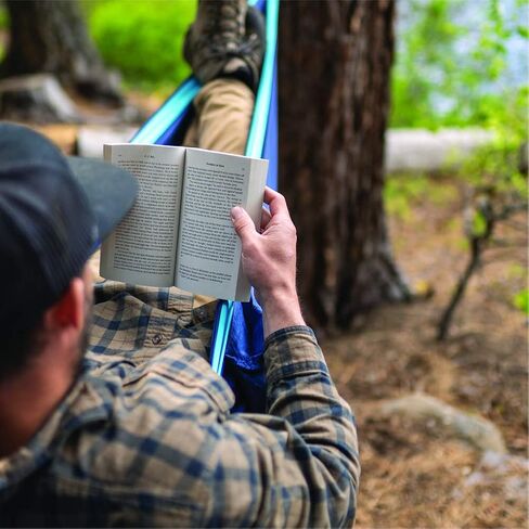 Wise Owl Outfitters Hammock Camping Double & Single with Tree Straps - USA Based Hammocks Brand Gear, Indoor Outdoor Backpacking Survival & Travel - Blue + Bug Net & Rain Tarp in Saudi Arabia