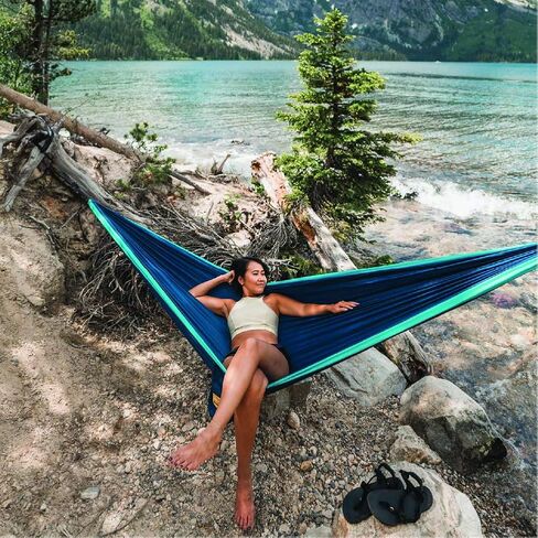 Wise Owl Outfitters Hammock Camping Double & Single with Tree Straps - USA Based Hammocks Brand Gear, Indoor Outdoor Backpacking Survival & Travel - Blue + Bug Net & Rain Tarp in Saudi Arabia