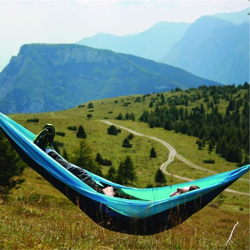 Wise Owl Outfitters Hammock Camping Double & Single with Tree Straps - USA Based Hammocks Brand Gear, Indoor Outdoor Backpacking Survival & Travel - Blue + Bug Net & Rain Tarp in Saudi Arabia
