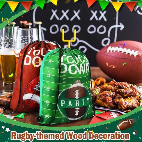 Sweetude 100 Pcs Football Drawstring Backpack Bulk 2 Styles Football Party Favors Bags Football Drawstring Bags Travel Football Goodie Bags Football Gift Candy Treat Bag for Party Gym Workout Supplies in Saudi Arabia
