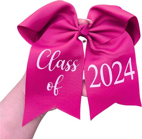 Pink Class of 2024 Graduation Bow, Class of 2024 Accesories, Graduation Bow, Graduation Accessory (Hot Pink) in Saudi Arabia