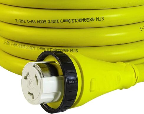 مارفين كابل قارب الشاطئ سلك الطاقة تمديد 50 أمبير ذكر SS2-50P إلى أنثى SS2-50R STW6/4 البحرية 50 أمبير الحبل 50Ft in Kuwait