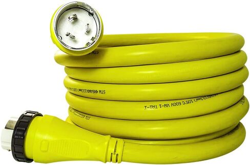 مارفين كابل قارب الشاطئ سلك الطاقة تمديد 50 أمبير ذكر SS2-50P إلى أنثى SS2-50R STW6/4 البحرية 50 أمبير الحبل 50Ft in Kuwait
