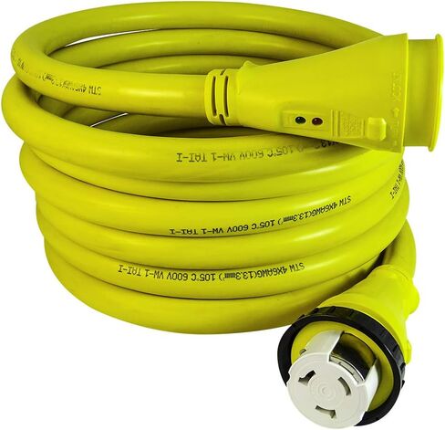 مارفين كابل قارب الشاطئ سلك الطاقة تمديد 50 أمبير ذكر SS2-50P إلى أنثى SS2-50R STW6/4 البحرية 50 أمبير الحبل 50Ft in Kuwait