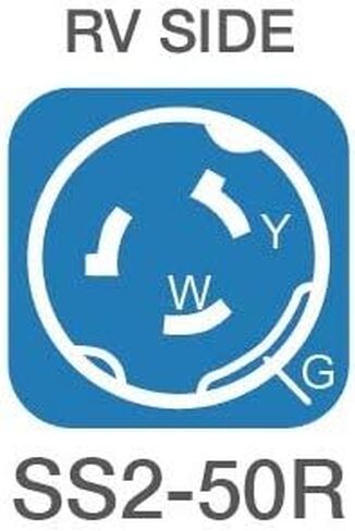 مارفين كابل قارب الشاطئ سلك الطاقة تمديد 50 أمبير ذكر SS2-50P إلى أنثى SS2-50R STW6/4 البحرية 50 أمبير الحبل 50Ft in Kuwait