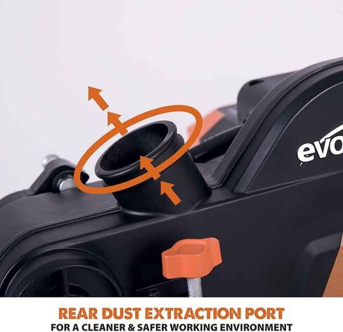 أدوات Evolution Power Tools R255SMS منشار ميتري منزلق مقاس 10 بوصة متعدد المواد، متعدد الأغراض، قطع المعادن والبلاستيك والخشب والمزيد، إمالة مائلة 0˚ - 45˚ وزوايا ميتري 50˚ - 50˚ شفرة TCT متضمنة in Kuwait