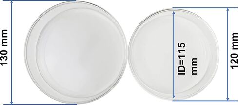 Microyn Borosilicate Glass Petri Dish with Lid, Tissue Culture Dish (90 mm, Pack of 10) in Saudi Arabia
