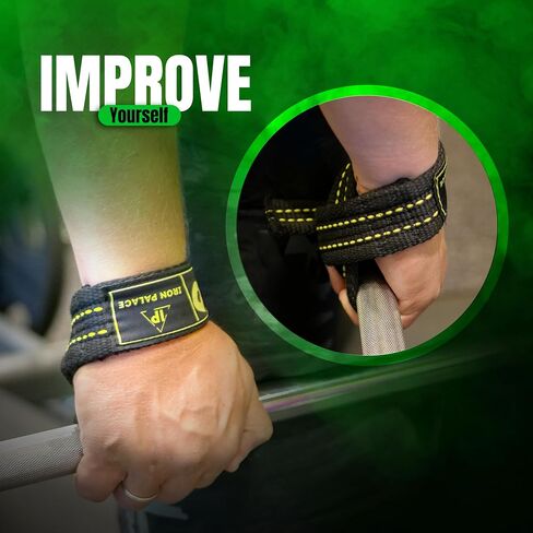 IRON PALACE Knee Wraps + Wrist Wraps + Weight Lifting Straps Bundle (3 Pairs) for Weightlifting Bodybuilding in Saudi Arabia