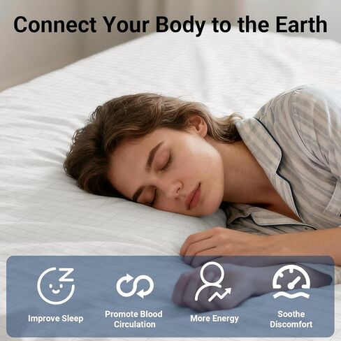 Grounding Sheet with Grounding Cord 95% Soft Cotton Sheet with 5% Silver for Baby Crib, Electric Grounding Sheet for Bed, Sleep Well (27 * 52 inch) in Kuwait