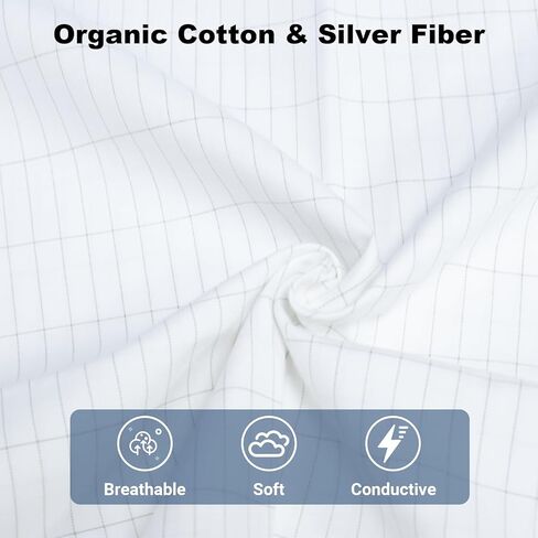 Grounding Sheet with Grounding Cord 95% Soft Cotton Sheet with 5% Silver for Baby Crib, Electric Grounding Sheet for Bed, Sleep Well (27 * 52 inch) in Kuwait