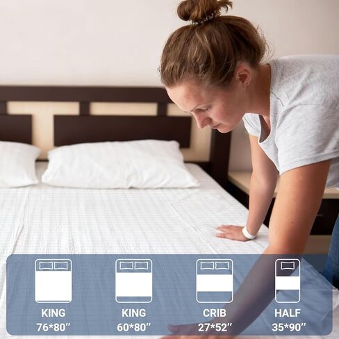 Grounding Sheet with Grounding Cord 95% Soft Cotton Sheet with 5% Silver for Baby Crib, Electric Grounding Sheet for Bed, Sleep Well (27 * 52 inch) in Kuwait
