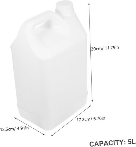 Gatuida 5L Sealed Storage Bucket with Lid Plastic Liquid Container for Water Oil Chemicals Sturdy Gallon Jug for Camping and Home Use in Saudi Arabia
